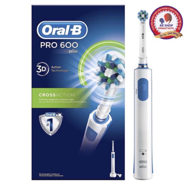 Bàn chải điện oral-b Pro 600, Pro 700 hàng made in Germany, bill đầy đủ