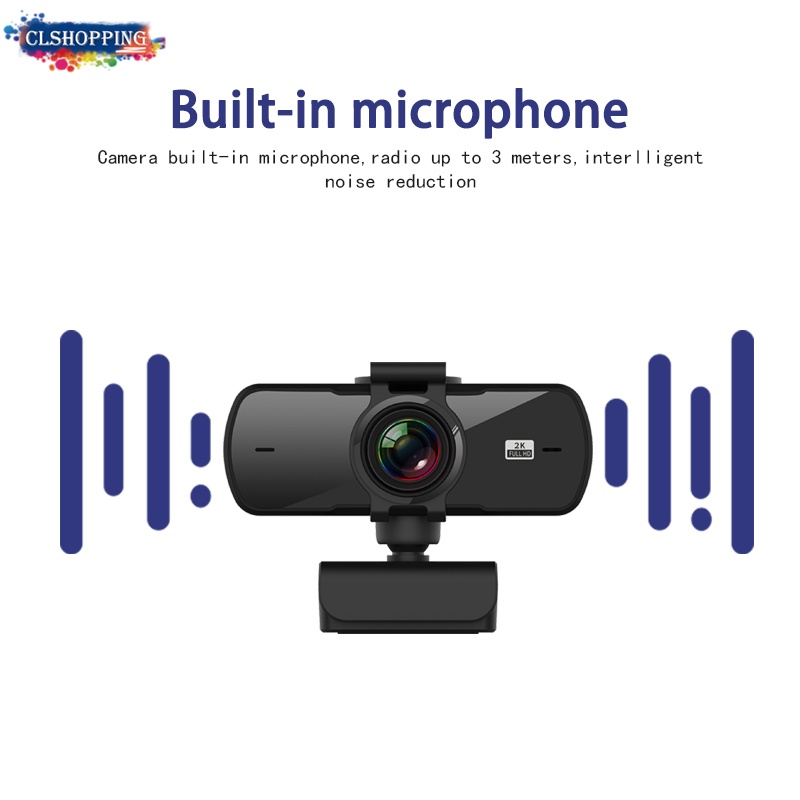 Webcam 2K Full HD 1080P lấy nét tự động có micro cổng USB chất lượng cao