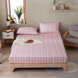 Bộ ga gối cotton tici kẻ