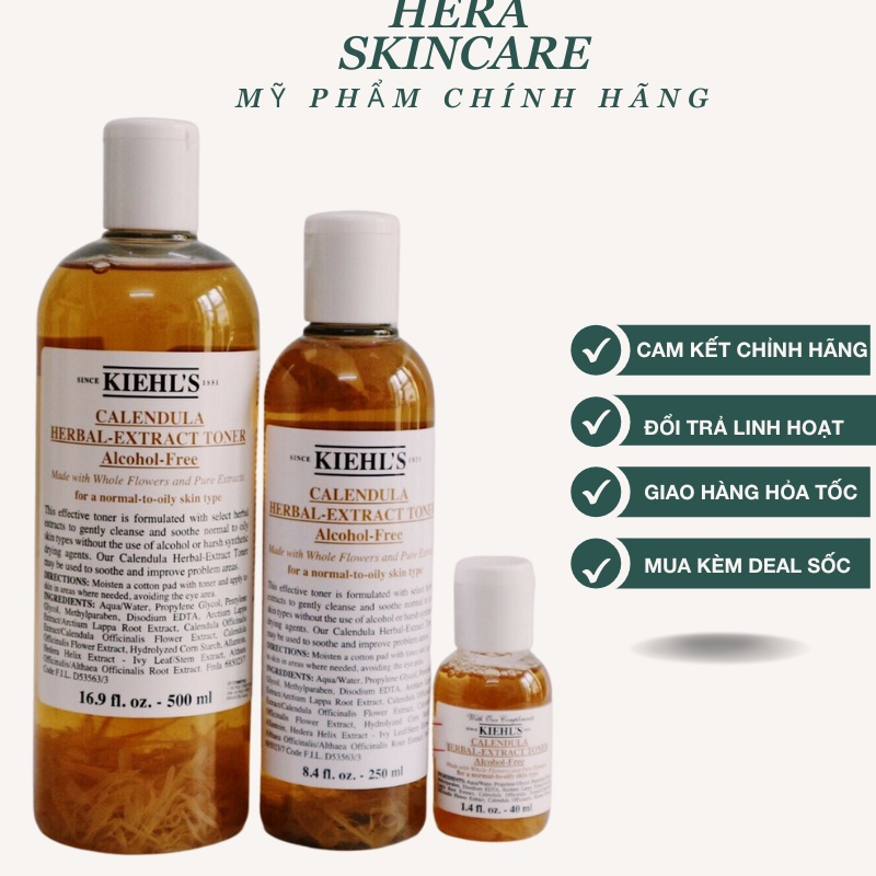 Toner hoa cúc Kiehl's Calendula Herbal Extra Acolhol-Free