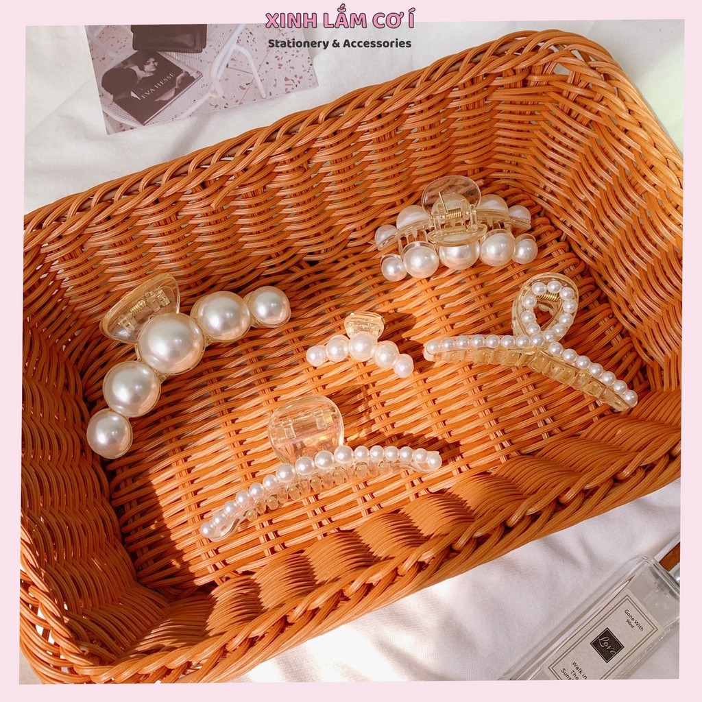 Kẹp Tóc Càng Cua Đính Đá Thời Trang Hàn Thanh Lịch [Xinh Lắm Cơ Í]