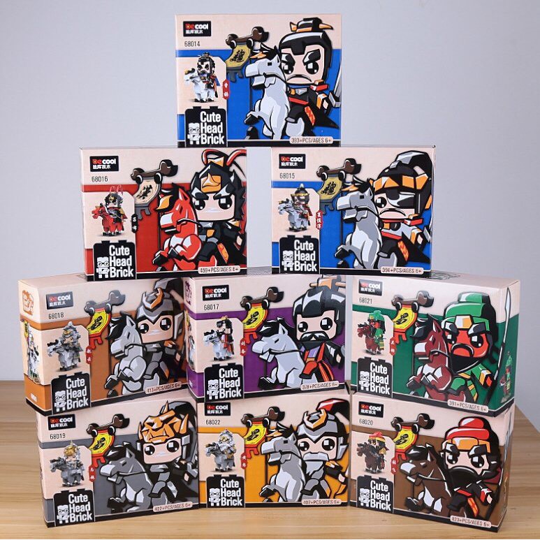 Mô hình lego Tam Quốc nhân vật Trương Phi hộp kèm ngựa bộ sưu tập lắp ghép