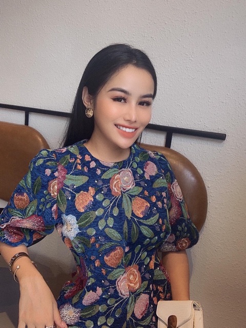 Đầm tết bố hoa