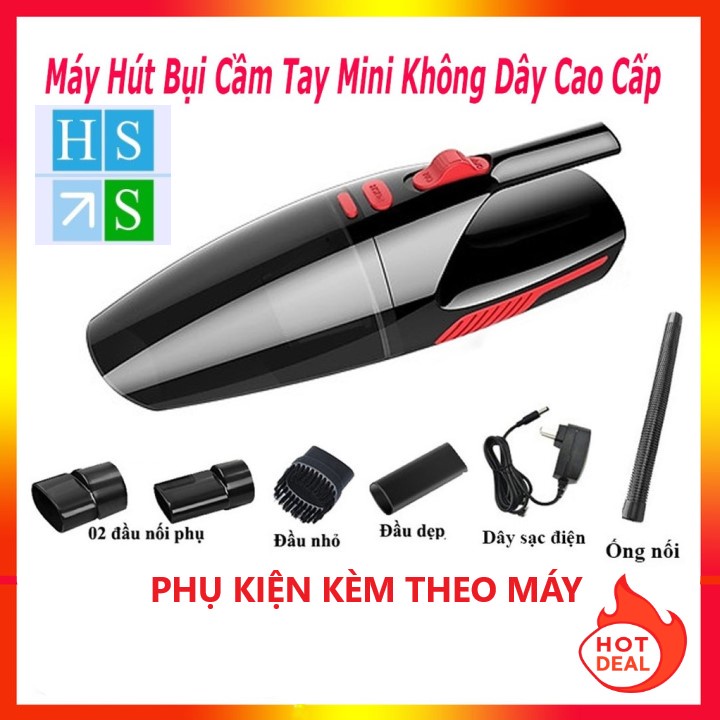 Máy hút bụi cầm tay không dây 120w PIN sạc Car cleaners VACUUM CLEANER dùng trong nhà hoặc trong ô tô - HS Shop Thủ Đức