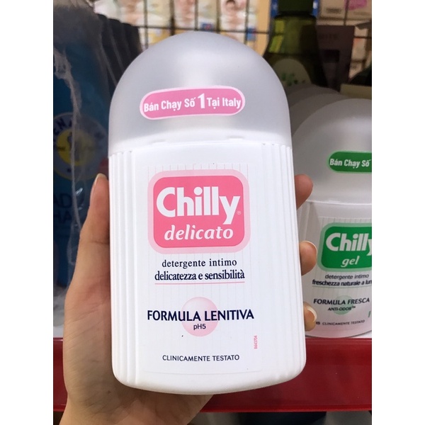 Dung dịch vệ sinh phụ nữ Chilly Delicato - Dưỡng mềm mại, sạch dịu êm thumbnail