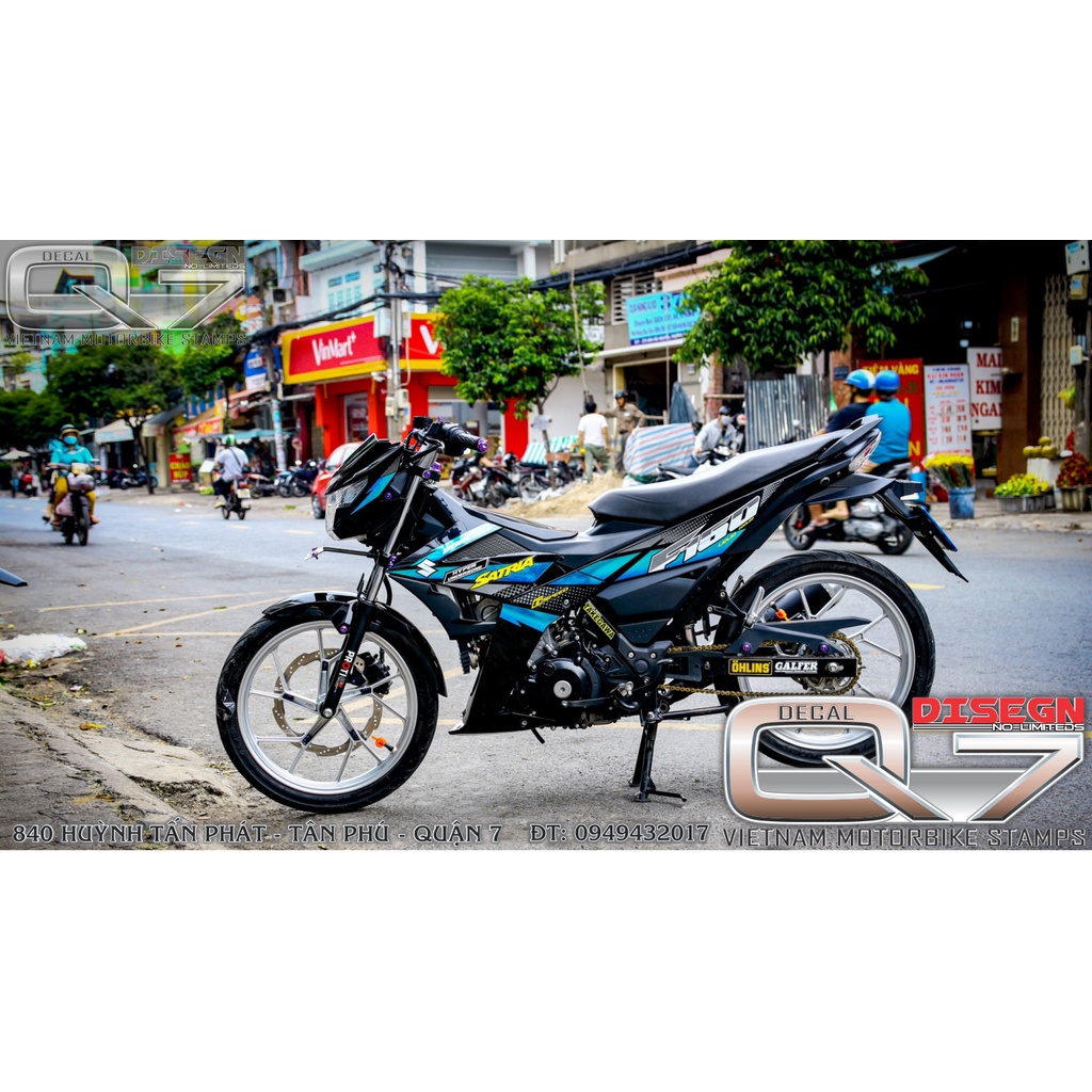 TEM RỜI RAIDER F150 XANH ĐEN