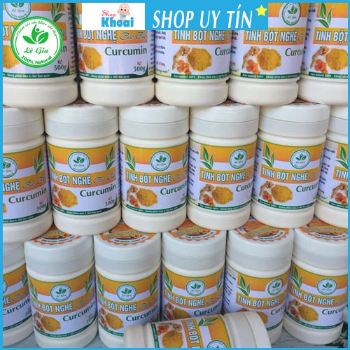 Tinh bột nghệ Cao cấp Lê Gia 500g , Tinh Bột Nghệ Nguyên Chất 100% Nguyên liệu Hữu , Nghệ Viên - Viên Nghệ Mật Ong