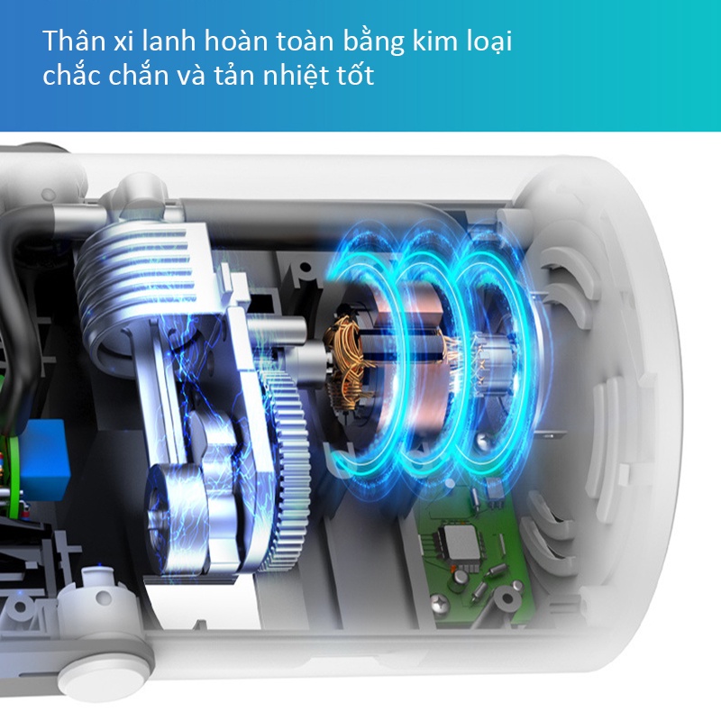 Máy bơm lốp ô tô 12V, ống bơm hơi điện tử mini YANTU không dây, sạc điện, dành cho xe hơi, ô tô, xe tải, xe máy A05