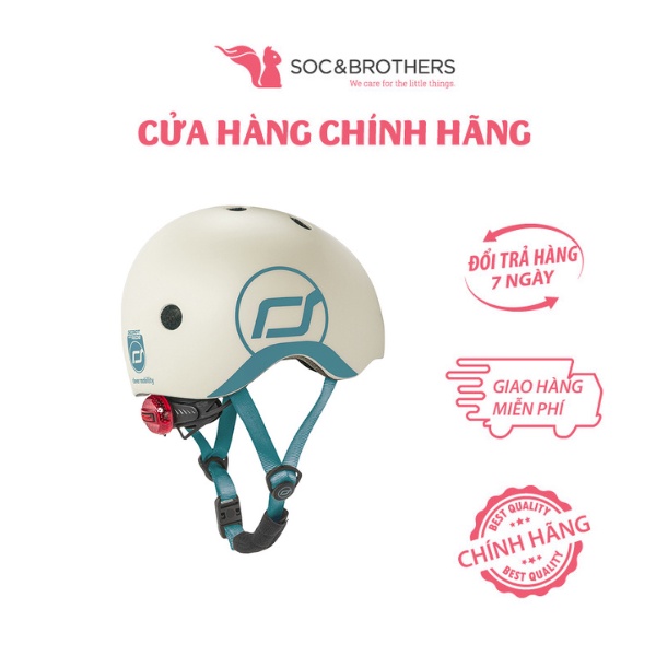 Mũ đội đầu cho bé Scoot and Ride màu Ash