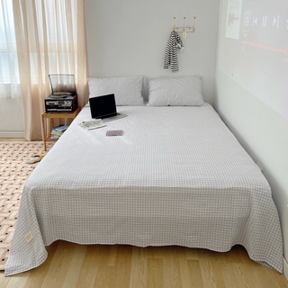 Bộ ga gối Cotton Nhật kẻ basic nhiều mầu 100% cotton