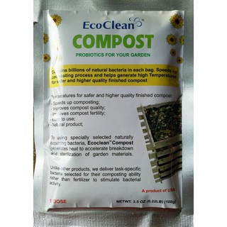Vi sinh ủ phân hữu cơ gia đình - EcoClean Compost 100 gram ☘️