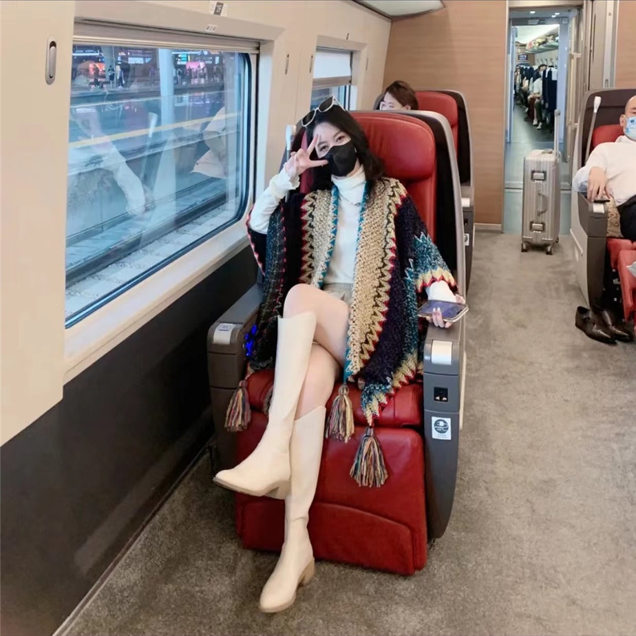 Áo Khoác Dệt Kim Dày Dặn Màu Sắc Nổi Tiếng Phong Cách Dân Tộc