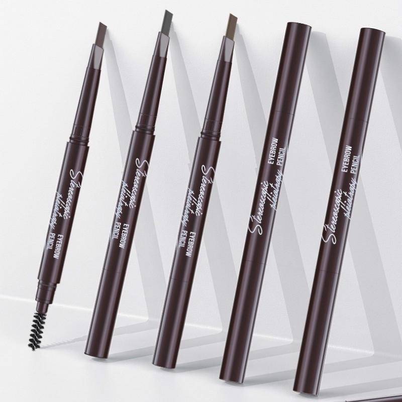 Bút kẻ lông mày xoay tự động hai đầu tam giác chống nước mồ hôi lâu trôi tiện dụng | BigBuy360 - bigbuy360.vn