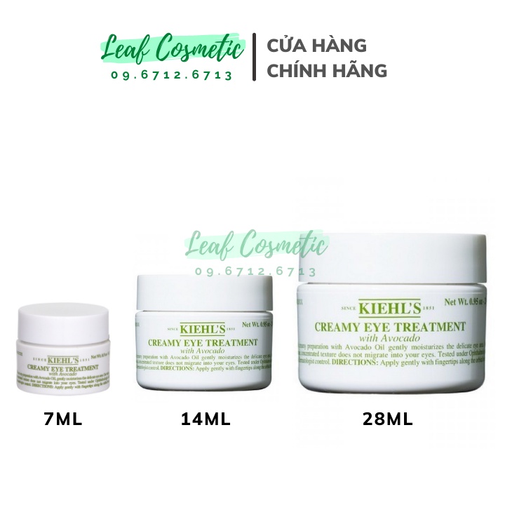 [ Mini 7ml - 14ml - Fullsize 28ml ] Kem mắt bơ Kiehl's / Kiehls Creamy Eye Treatment with Avocado