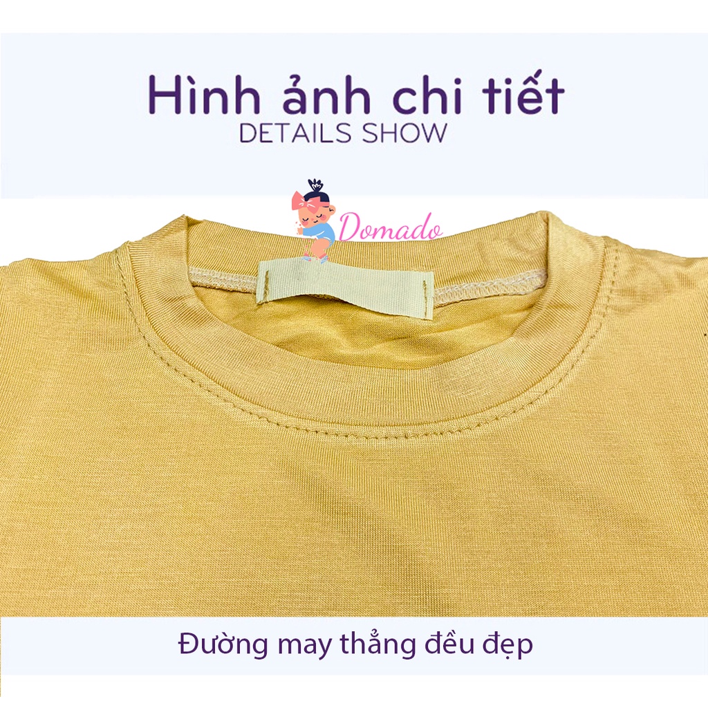 Bộ dài tay thun lạnh Minky Mom nhiều màu mẫu trơn cho bé trai bé gái mặc thu đông nằm điều hòa từ 8-18kg DOMAD BDT