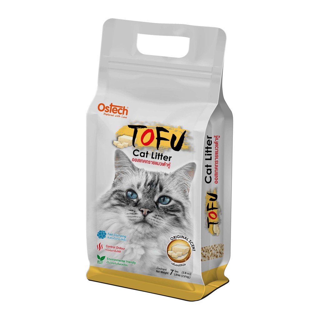 [Hà Nội] CÁT VỆ SINH MÈO OSTECH TOFU CAT LITTER 7 LÍT - Chính Hãng