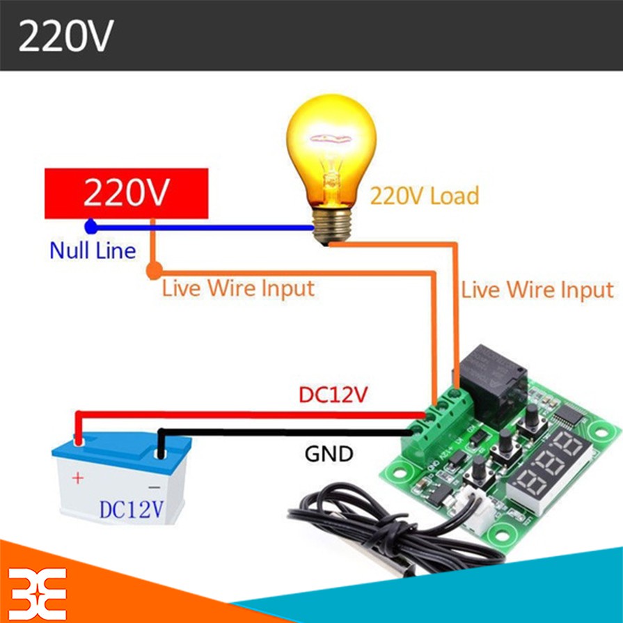 Hot Combo Khống Chế Nhiệt Độ W1209+Nguồn 12v-2A+Quạt 12v-8x8x2,5Cm+Jack Nối Nguồn Cái