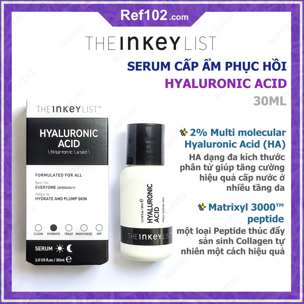 Serum cấp ẩm The INKEY List HA Hyaluronic Acid [Bill US]