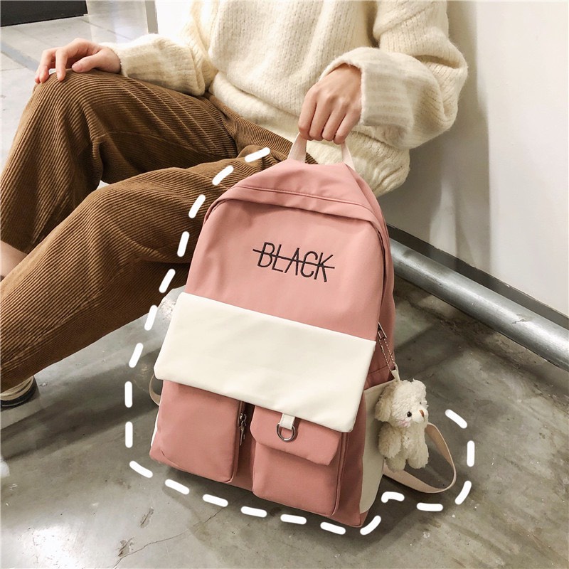 Balo nữ thời trang ulzzang hàn nhật đựng laptop 14inch đi học đi chơi H-97