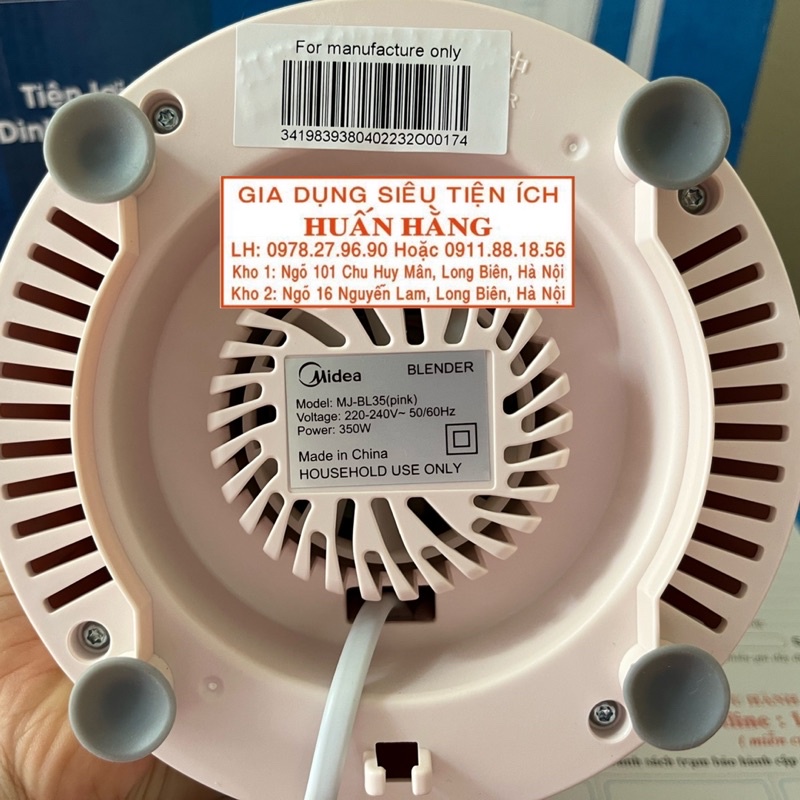 Linh kiện tách bộMáy xay sinh tố Midea MJ-BL35 (Hồng nhạt và Xanh)