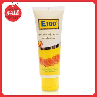 Sữa rửa mặt nghệ có hạt massage E100 Curcuma Facial Cleanser 100g