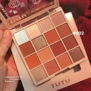 Phấn mắt TuTu kaqi color  16 ô nội địa Trung siêu đẹp màu 802