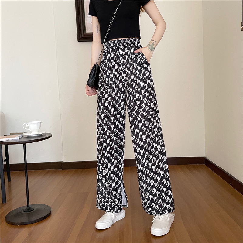 SUXI Quần Dài Ống Rộng Lưng Cao Thời Trang Mùa Hè Cho Nữ