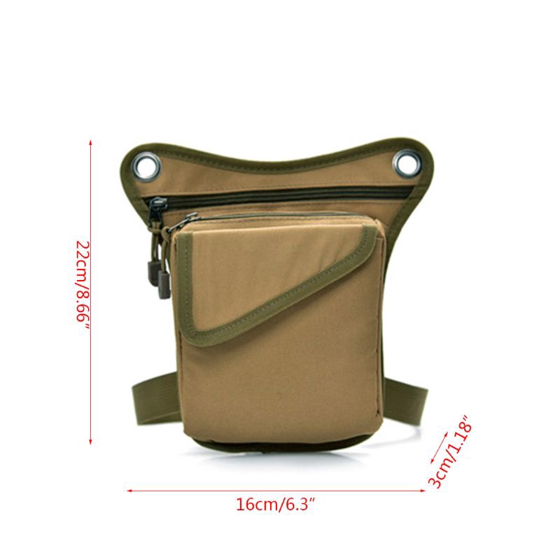 Túi đeo đùi chất liệu nylon có khóa kéo phong cách vintage tiện dụng cho nam | BigBuy360 - bigbuy360.vn