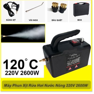 Máy Phun Xịt Rửa Xe Vệ Sinh Nhà Cửa Bằng Hơi Nước Nóng 220V 2600W