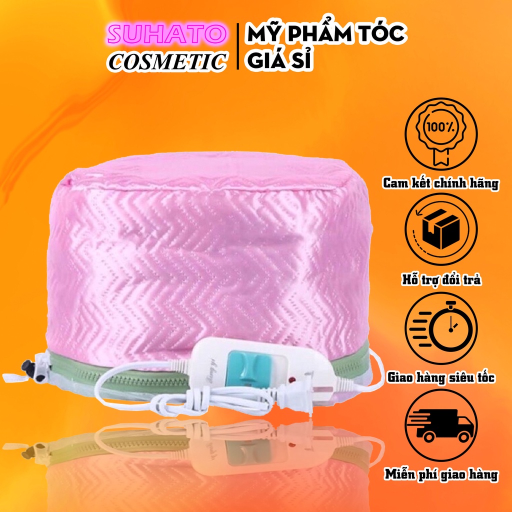 Mũ hấp dầu tại nhà, nón kích nhiệt, bao trùm điện ủ tóc tại nhà (hàng chuẩn) DC12