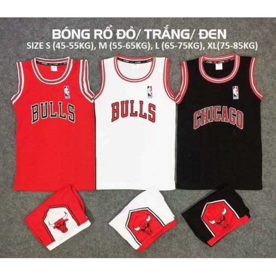 ÁO BÓNG RỔ NBA BULL WHITE