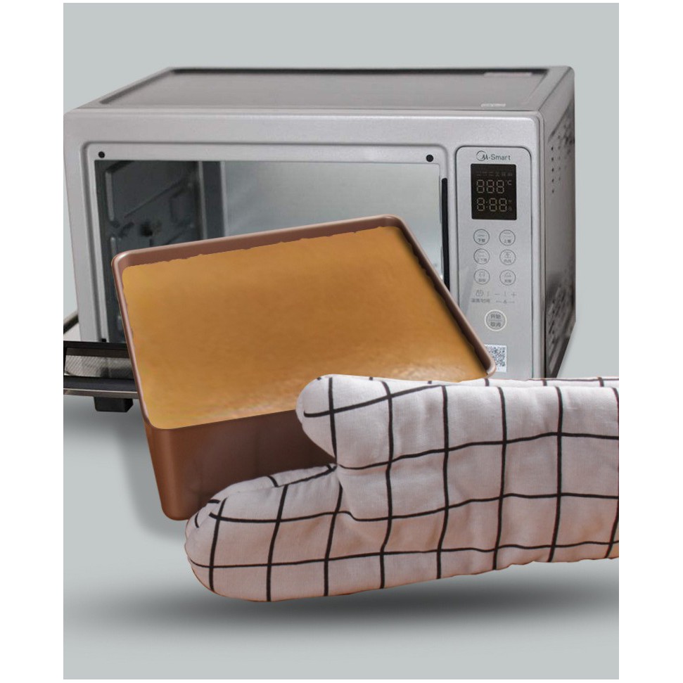 Khuôn bánh bông lan CASTELLA vuông, CHỐNG DÍNH, dày dặn, nhiều size