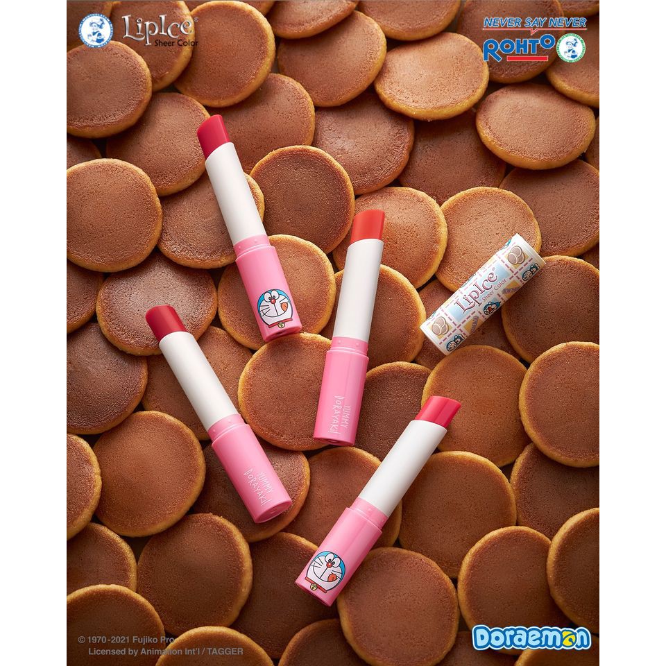 Son Dưỡng Có Màu Doraemon x LipIce Đỏ Cherry Doraemon x LipIce Sheer Color Dorayaki X Cherry Red 2.4g