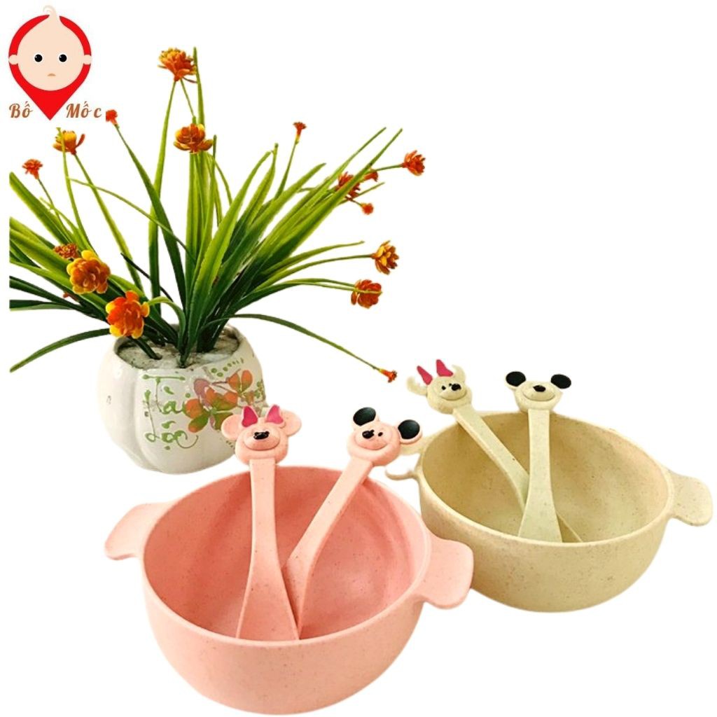 Bát Ăn Dặm Lúa Mạch Cho Bé Chất Liệu An Toàn Không Độc Hại - Shop Bố Mốc