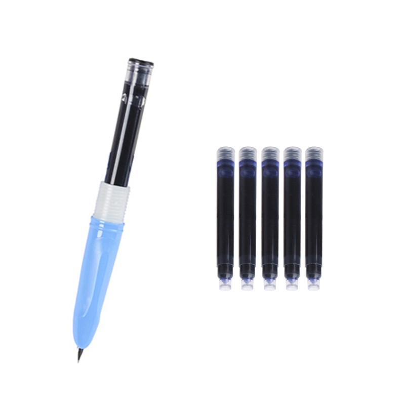 TOP 5Pcs JinHao Ink Cartridges Fountain Pen Refill in Black/Blue Writing Tool