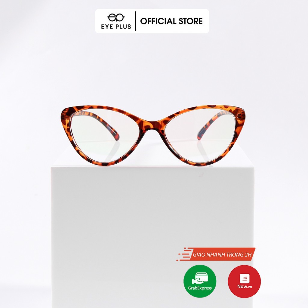 Gọng kính cận nam nữ thời trang EYE PLUS nhựa dẻo dáng mắt mèo họa tiết độc đáo N110-2383 | BigBuy360 - bigbuy360.vn