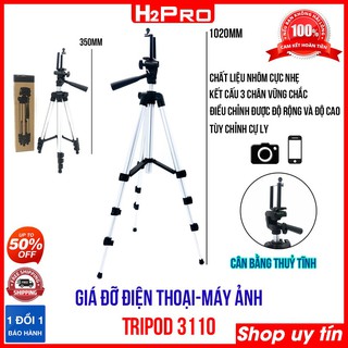 Mua Giá đỡ điện thoại 3 chân Tripod 3110 H2Pro chính hãng  giá đỡ 3 chân cho điện thoại-máy ảnh cao 1m