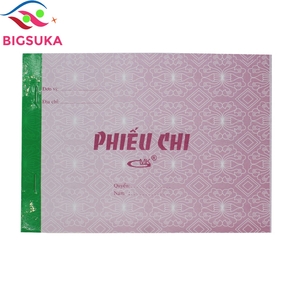 Phiếu chi 2 liên khổ 13x19mm xấp 100 tờ BIGSUKA