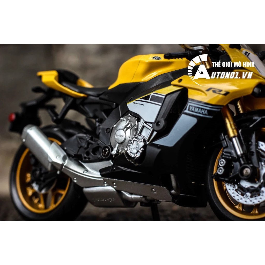 MÔ HÌNH YAMAHA YZF R1 60TH YELLOW 1:12 MSZ 7225