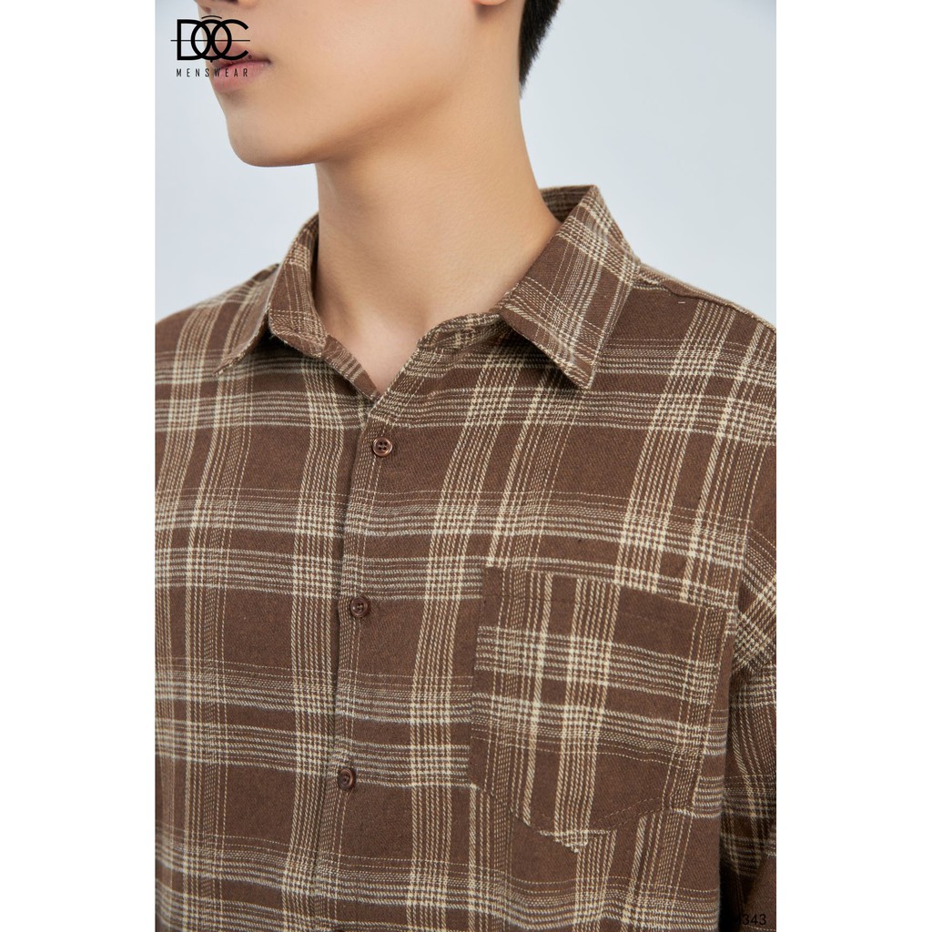 Áo Sơ Mi Hàn Quốc Dạ Flannel Kẻ Caro Trẻ Trung Lịch Sự ĐỘC MENSWEAR - SM343