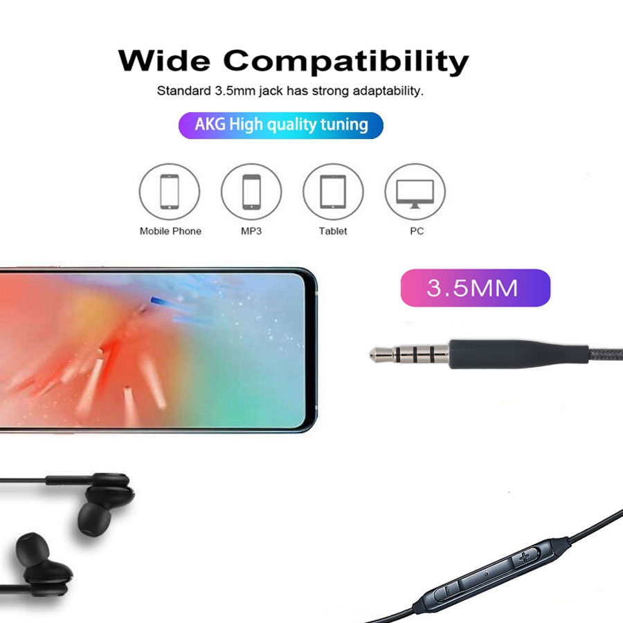 Tai nghe nhét tai ELOUGH có dây 3.5mm kèm mic cho điện thoại di động