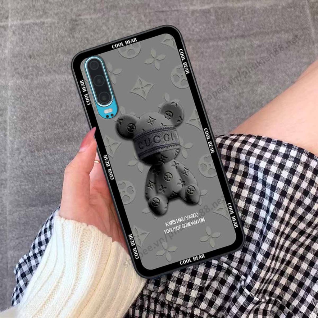 Ốp Huawei P30 / P30 Pro bear, k@ws thương hiệu phong cách ốp lưng thời trang cao cấp