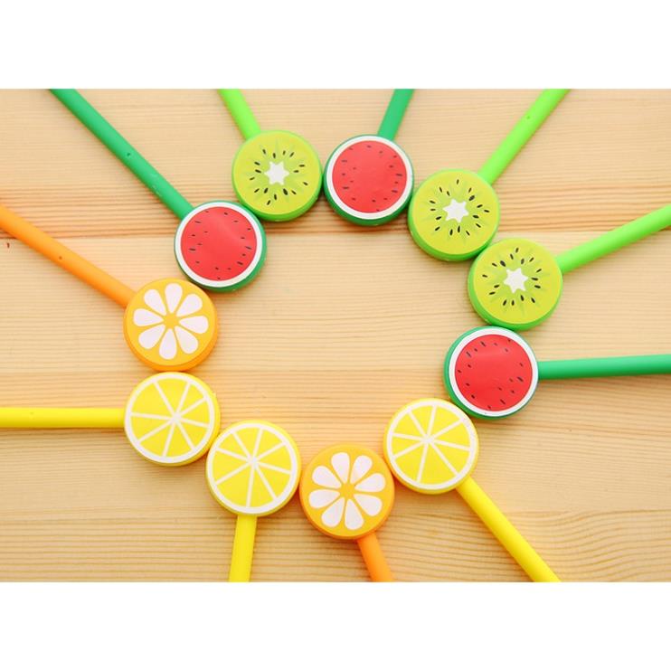 Bút Gel Nước Mực Đen HÌNH TRÁI CÂY Nhiều Màu H38