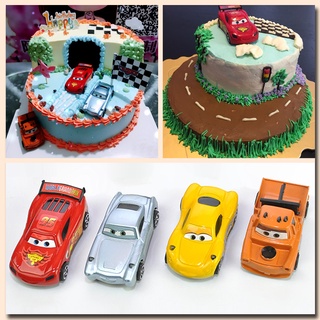 Set 6 que cắm trang trí bánh hình xe hơi dễ thương