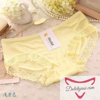 Quần lót cotton phối ren siêu mịn