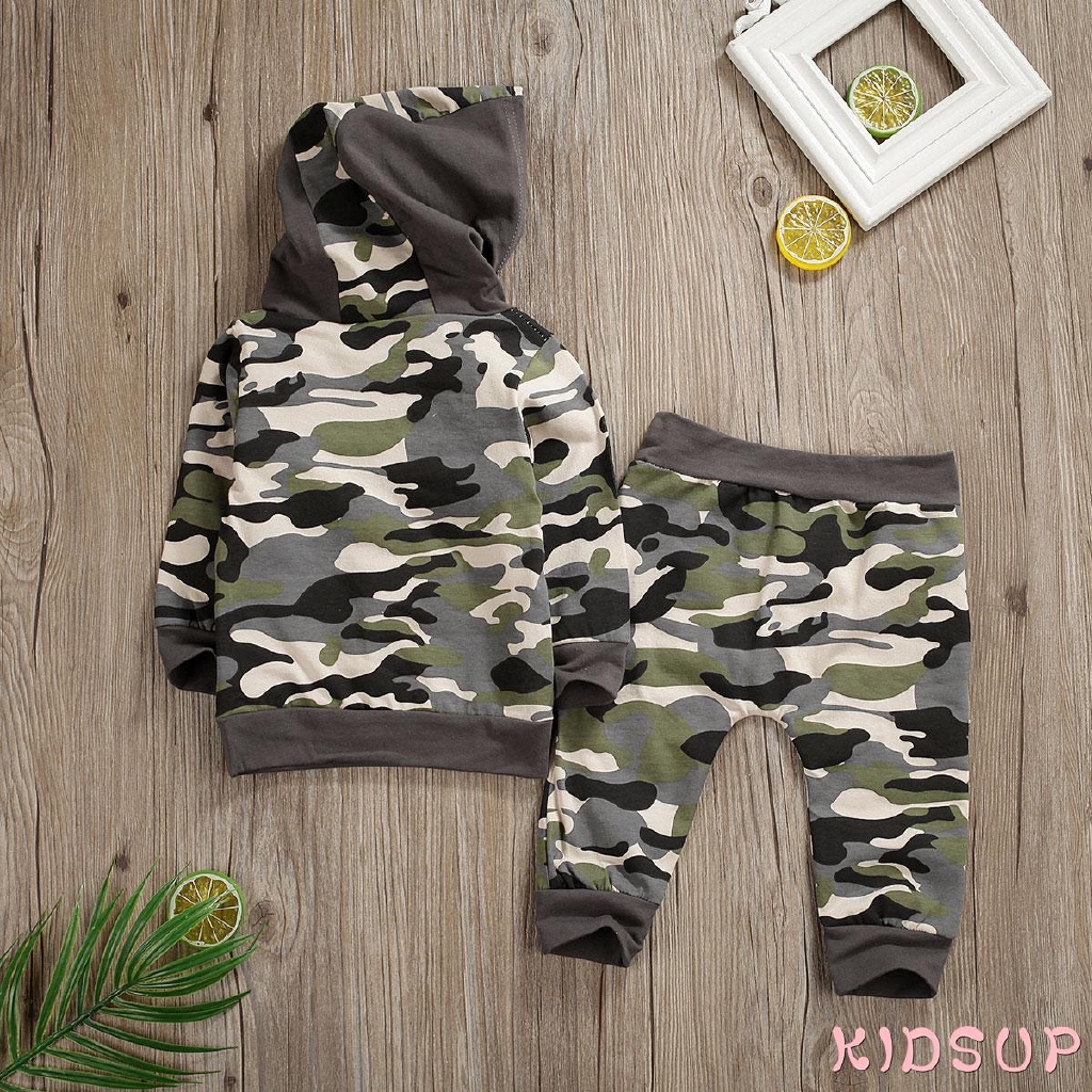 Set áo hoodie và quần dài xinh xắn cho bé