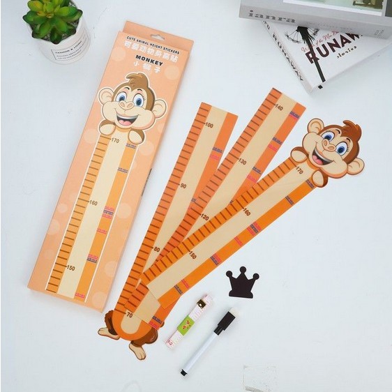 Thước Đo Chiều Cao Decal Hình Thú Dán Tường Cho Bé Nhiều Mẫu