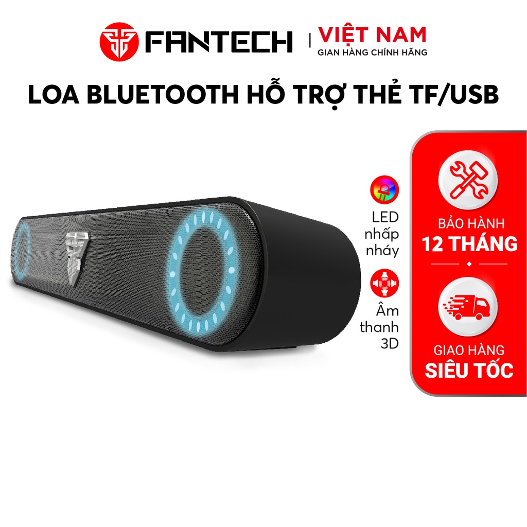 Loa Bluetooth Có Đèn LED Nháy Theo Âm Bass FANTECH BS150 Hỗ Trợ Thẻ Nhớ TF và USB -  Hàng Chính Hãng