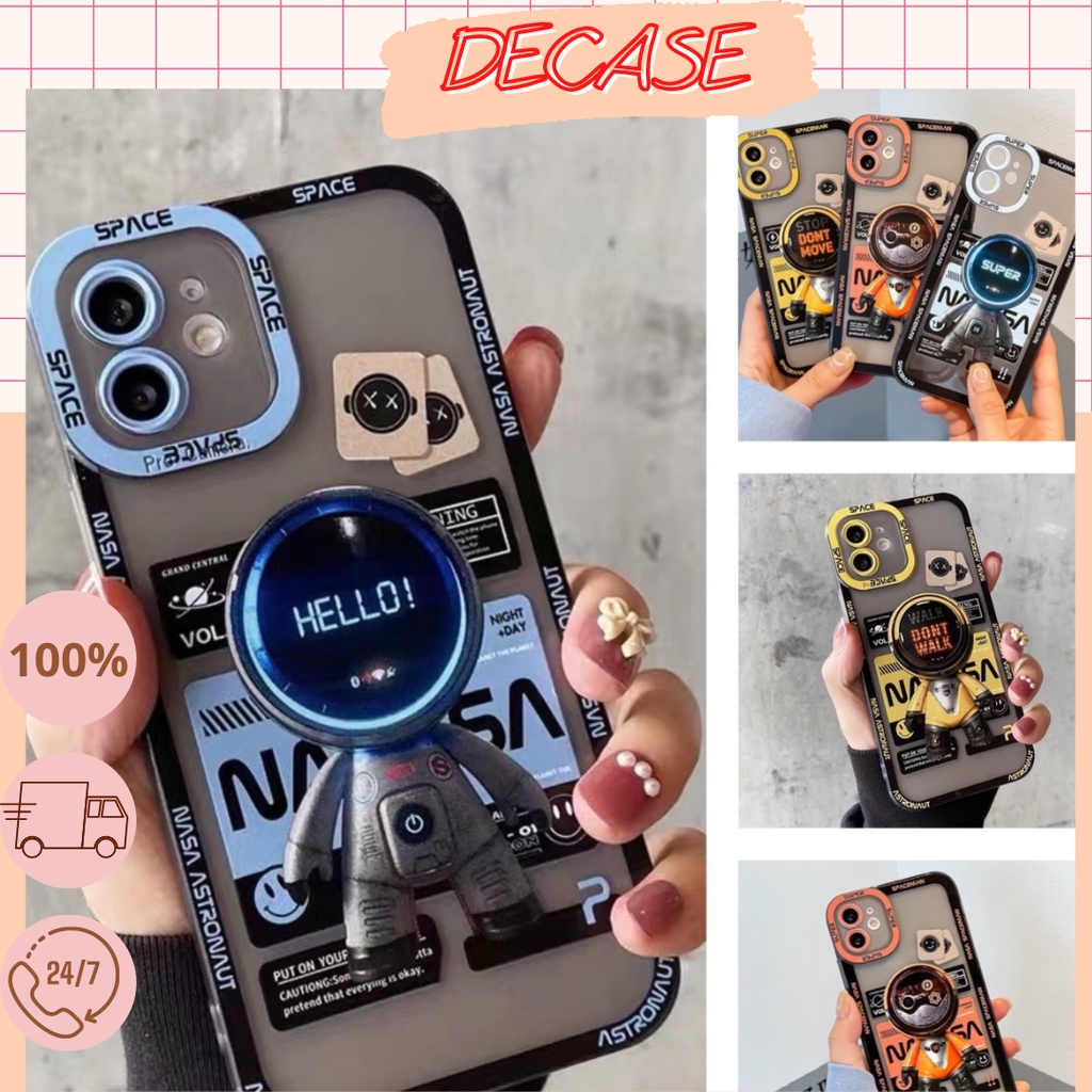 Ốp lưng iphone ✨DECASE's ✨NASA cạnh vuông 6/6plus/6s/6splus/7/7plus/8/8plus/x/xr/xs/11/12/13/pro/max/plus/promax