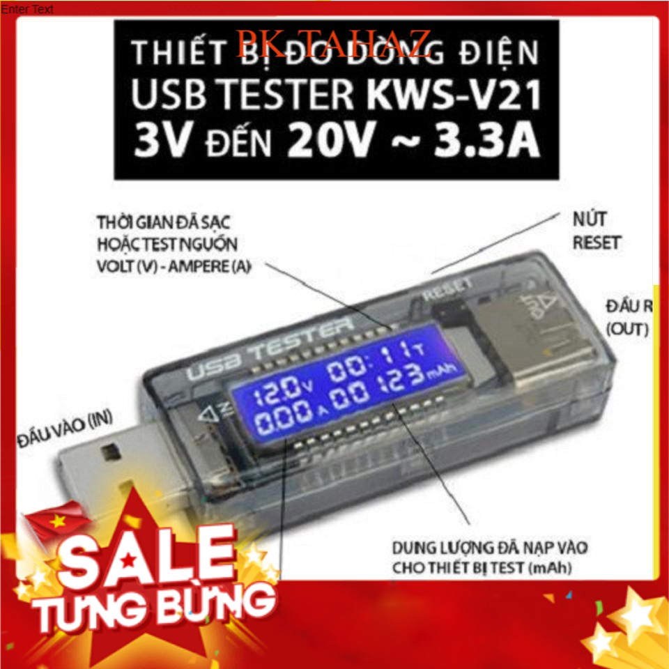 Thiết bị test pin sạc, củ sạc, đo dòng điện, check dung lượng pin KWS-V21 Tahaz shop